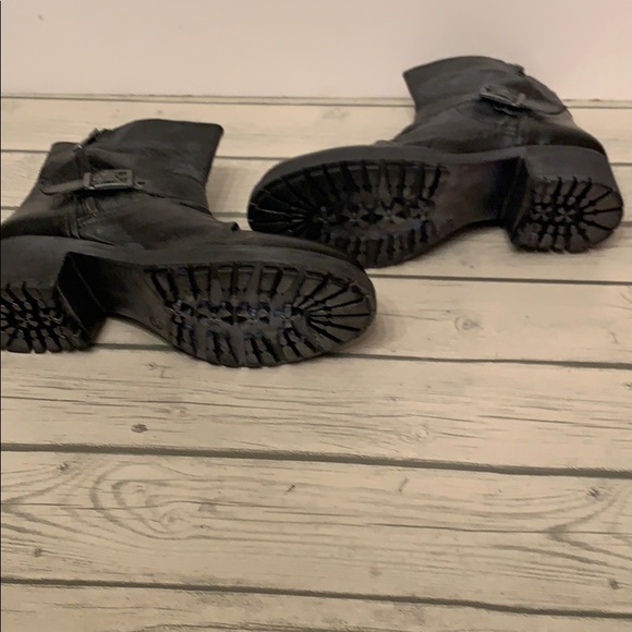 NWOT Eric Michael Silver Gray Moto Boots Sz 41 - Picture 5 of 6